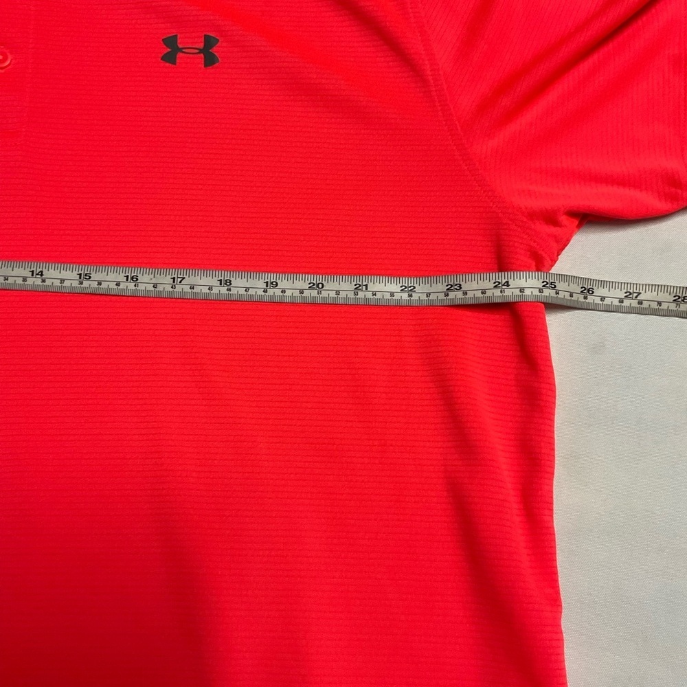 Under Armour HeatGear Polo Shirt Men’s 2XL Red Loose Fit Golf Performance - Picture 5 of 13